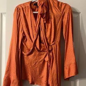 bcbg wrap shirt